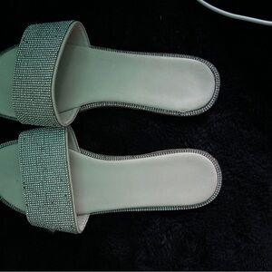 Elegant Rhinestone Embellished Women's Slide Sandals